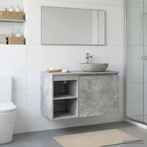 Imagine vidaXL Dulap de Baie Între Gri Beton 30 x 35 x 50 cm Lemn prelucrat