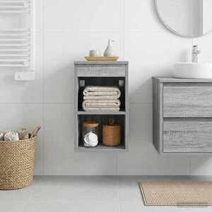 Imagine vidaXL Dulap de Baie Între Sonoma gri 30 x 35 x 50 cm Lemn prelucrat