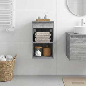 Imagine vidaXL Dulap de Baie Între Sonoma gri 30 x 44, 5 x 50 cm Lemn prelucrat