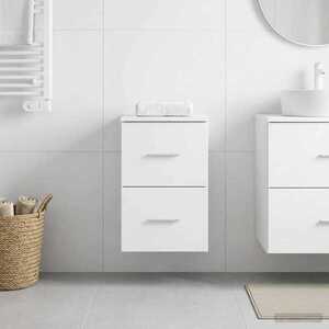 Imagine vidaXL Dulap de Baie Între Alb 30 x 35 x 50 cm Lemn prelucrat