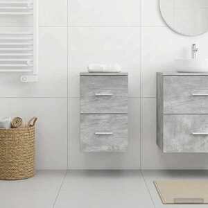 Imagine vidaXL Dulap de Baie Între Gri Beton 30 x 35 x 50 cm Lemn prelucrat