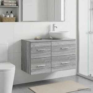 Imagine vidaXL Dulap de Baie Între Sonoma gri 30 x 35 x 50 cm Lemn prelucrat