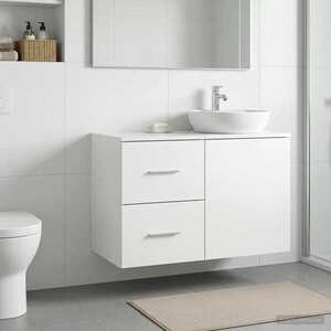 Imagine vidaXL Dulap de Baie Între Alb 30 x 41 x 50 cm Lemn prelucrat