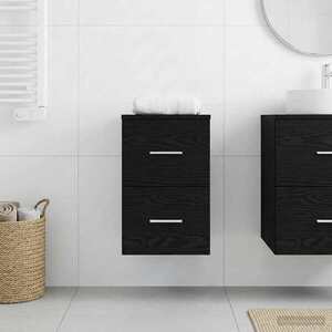 Imagine vidaXL Dulap de Baie Între Stejar Negru 30 x 41 x 50 cm Lemn prelucrat