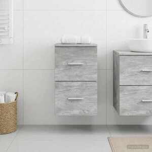 Imagine vidaXL Dulap de Baie Între Gri Beton 30 x 41 x 50 cm Lemn prelucrat