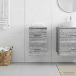 Imagine vidaXL Dulap de Baie Între Sonoma gri 30 x 41 x 50 cm Lemn prelucrat