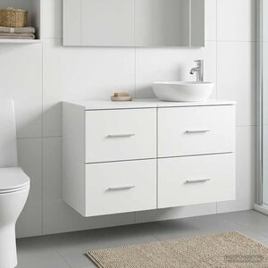 Imagine vidaXL Dulap de Baie Între Alb 30 x 44, 5 x 50 cm Lemn prelucrat
