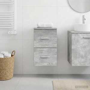 Imagine vidaXL Dulap de Baie Între Gri Beton 30 x 44, 5 x 50 cm Lemn prelucrat