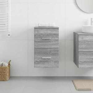 Imagine vidaXL Dulap de Baie Între Sonoma gri 30 x 44, 5 x 50 cm Lemn prelucrat