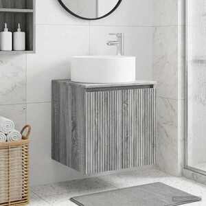 Imagine vidaXL Chiuvetă de baie suspendată Sonoma gri 49, 5 x 44, 5 x 65, 5 cm