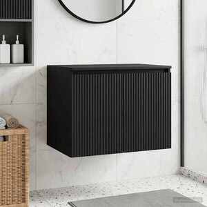 Imagine vidaXL Dulap Bathroom Montat pe Perete Negru 62, 5 x 44, 5 x 50 cm
