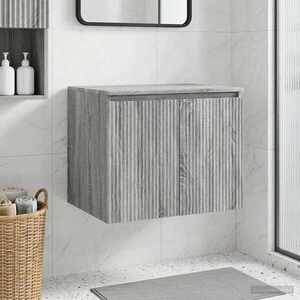 Imagine vidaXL Dulap Bathroom Montat pe Perete Sonoma gri 62, 5 x 44, 5 x 50 cm
