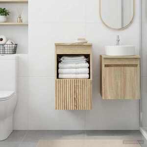 Imagine vidaXL Dulap de Baie Stejar Sonoma 30 x 35 x 50 cm Lemn prelucrat