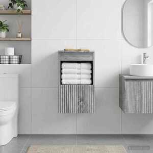 Imagine vidaXL Dulap de Baie Sonoma gri 30 x 35 x 50 cm Lemn prelucrat
