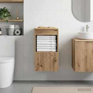 Imagine vidaXL Dulap de Baie Stejar Artizanal 30 x 35 x 50 cm Lemn prelucrat