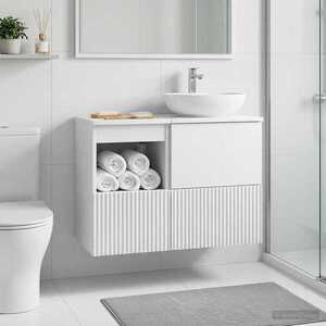 Imagine vidaXL Dulap de Baie Alb foarte lucios 30 x 41 x 50 cm Lemn prelucrat