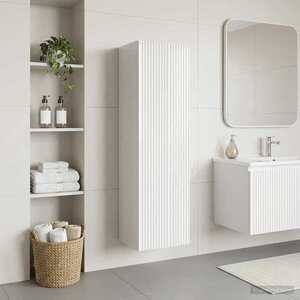 Imagine vidaXL Dulap Bathroom Montat pe Perete Alb foarte lucios