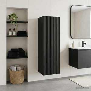 Imagine vidaXL Dulap Bathroom Montat pe Perete Negru 33 x 34, 5 x 60 cm