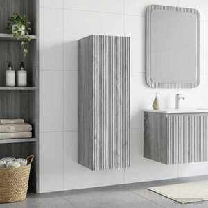 Imagine vidaXL Dulap Bathroom Montat pe Perete Sonoma gri 33 x 34, 5 x 60 cm