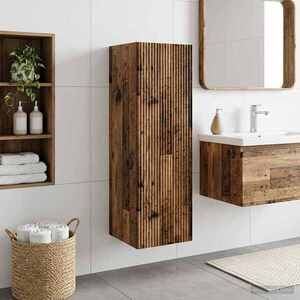 Imagine vidaXL Dulap Bathroom Montat pe Perete Lemn vechi 33 x 34, 5 x 60 cm