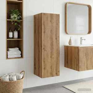 Imagine vidaXL Dulap Bathroom Montat pe Perete Stejar Artizanal
