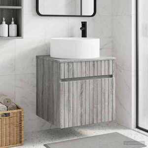 Imagine vidaXL Chiuvetă de baie suspendată Sonoma gri 49 x 44, 5 x 65, 5 cm
