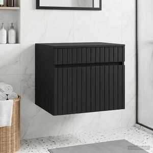 Imagine vidaXL Dulap Bathroom Montat pe Perete Negru 59 x 44, 5 x 50 cm