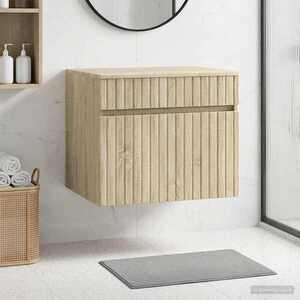Imagine vidaXL Dulap Bathroom Montat pe Perete Stejar Sonoma 59 x 44, 5 x 50 cm
