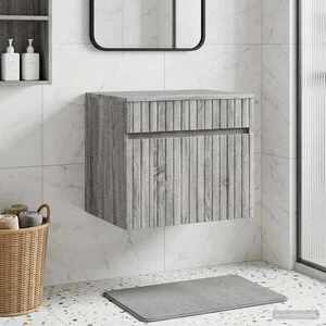 Imagine vidaXL Dulap Bathroom Montat pe Perete Sonoma gri 59 x 44, 5 x 50 cm