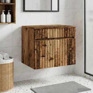Imagine vidaXL Dulap Bathroom Montat pe Perete Lemn vechi 59 x 44, 5 x 50 cm