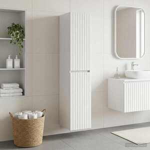 Imagine vidaXL Dulap Bathroom Montat pe Perete Alb 33 x 34, 5 x 160 cm