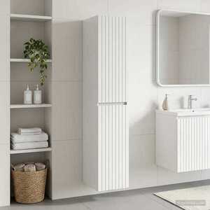 Imagine vidaXL Dulap Bathroom Montat pe Perete Alb foarte lucios