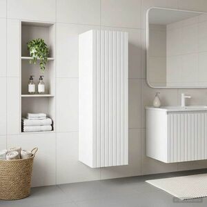 Imagine vidaXL Dulap Bathroom Montat pe Perete Alb 33 x 34, 5 x 100 cm