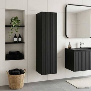 Imagine vidaXL Dulap Bathroom Montat pe Perete Negru 33 x 34, 5 x 100 cm