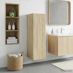 Imagine vidaXL Dulap Bathroom Montat pe Perete Stejar Sonoma