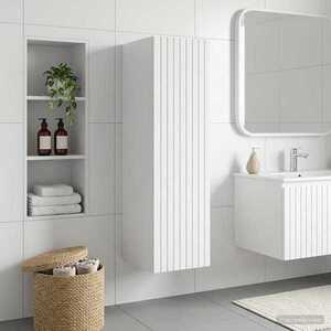 Imagine vidaXL Dulap Bathroom Montat pe Perete Alb foarte lucios