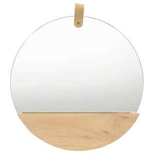 Imagine vidaXL Oglindă de perete, 35 cm, lemn masiv de pin
