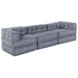 Imagine vidaXL Unitate de canapea modulară Țesătură Gri 210 x 70 x 56 cm