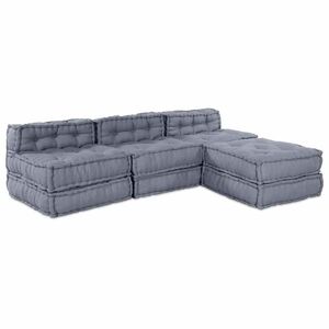 Imagine vidaXL Unitate de canapea modulară Țesătură Gri 210 x 140 x 56 cm