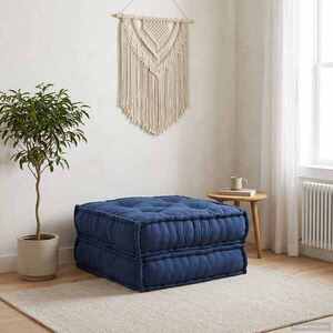 Imagine vidaXL Unitate de canapea modulară Țesătură Indigo 70 x 70 x 36 cm