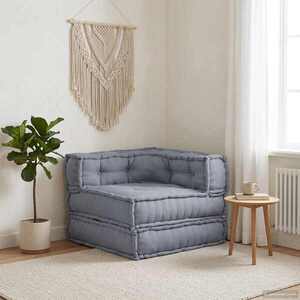 Imagine vidaXL Unitate de canapea modulară Țesătură Gri 70 x 70 x 56 cm