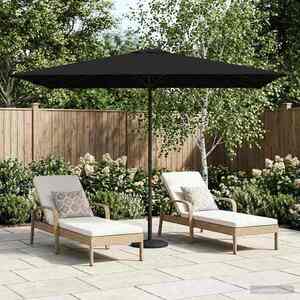 Imagine vidaXL Parasol de Grădină 200 x 300 cm Poliester Dreptunghiular Negru