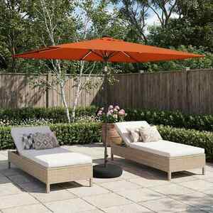Imagine vidaXL Parasol de grădină cu lumini LED și bază 200 x 300 cm Poliester