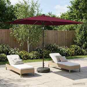 Imagine vidaXL Parasol de grădină cu lumini LED și bază 200 x 300 cm Poliester