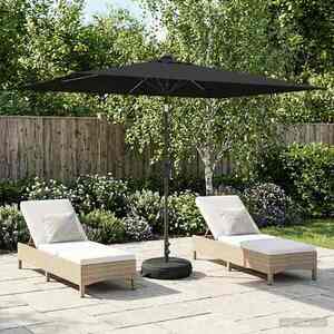 Imagine vidaXL Parasol de grădină cu lumini LED și bază 200 x 300 cm Poliester