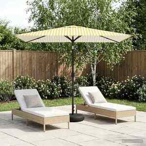 Imagine vidaXL Parasol de grădină cu lumini LED și bază 200 x 300 cm Poliester