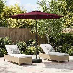 Imagine vidaXL Parasol de grădină cu lumini LED și bază 270 x 270 cm Poliester