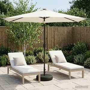 Imagine vidaXL Parasol de grădină cu lumini LED și bază 300 x 300 cm Poliester