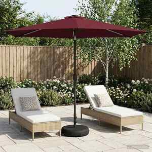 Imagine vidaXL Parasol de grădină cu lumini LED și bază 300 x 300 cm Poliester