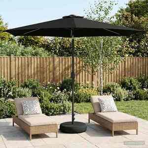 Imagine vidaXL Parasol de grădină cu lumini LED și bază 300 x 300 cm Poliester